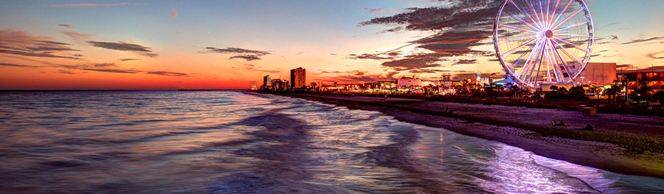 Ferris Wheel Ocean Sunset Aerial Photo by K2 Productions