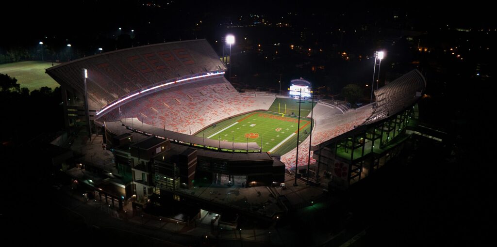 Football Stadium Aerial Drone Photo by K2 Productions