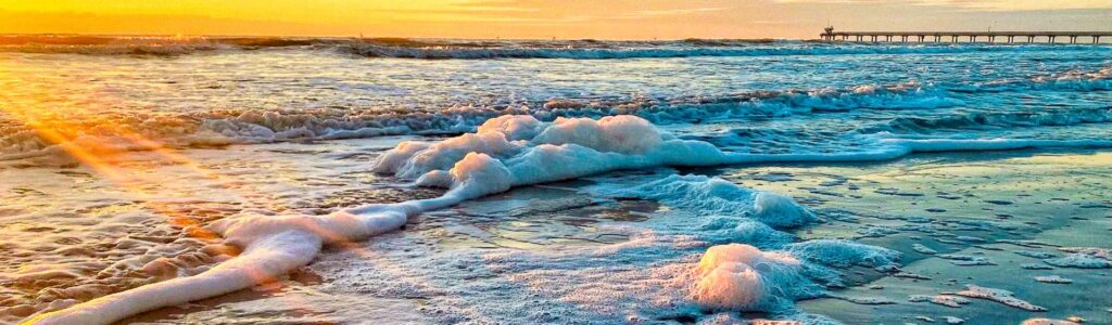 Beach sunset with waves K2 Travel and Tourism Photography