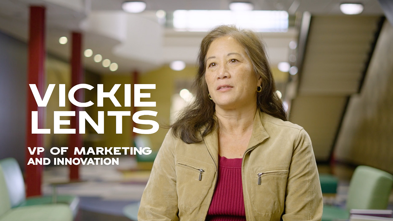 A women speaking to the camera for a Amarr company overview.