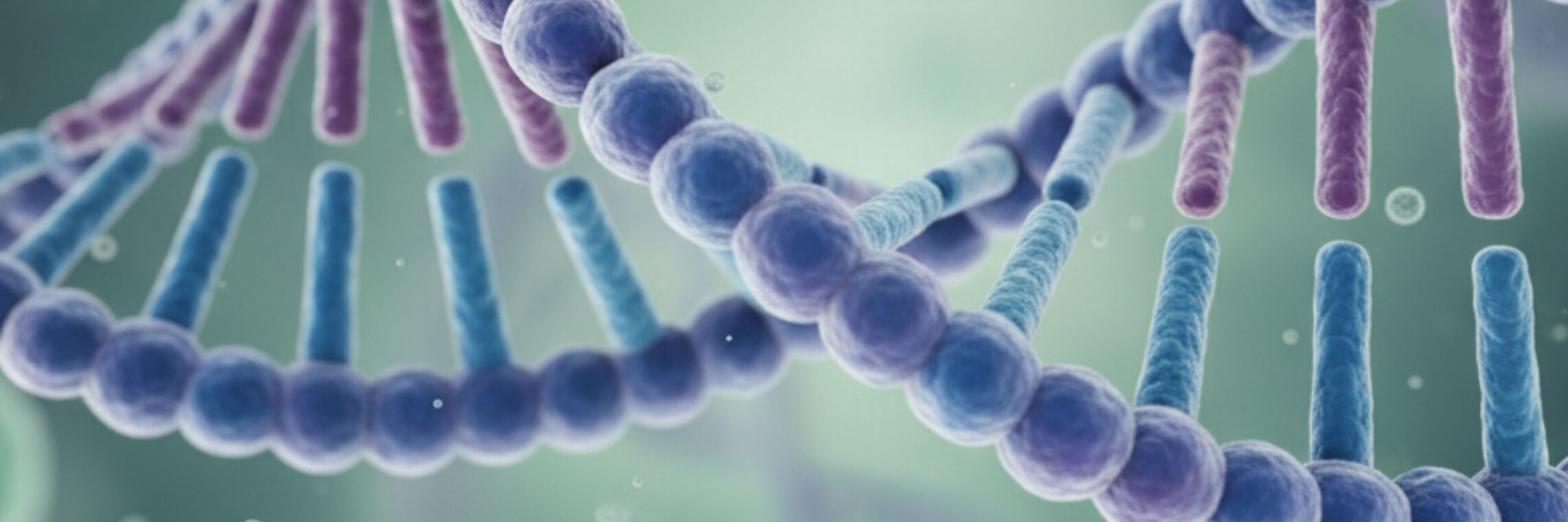 3D rendered DNA double helix strand, biotech and life sciences video production